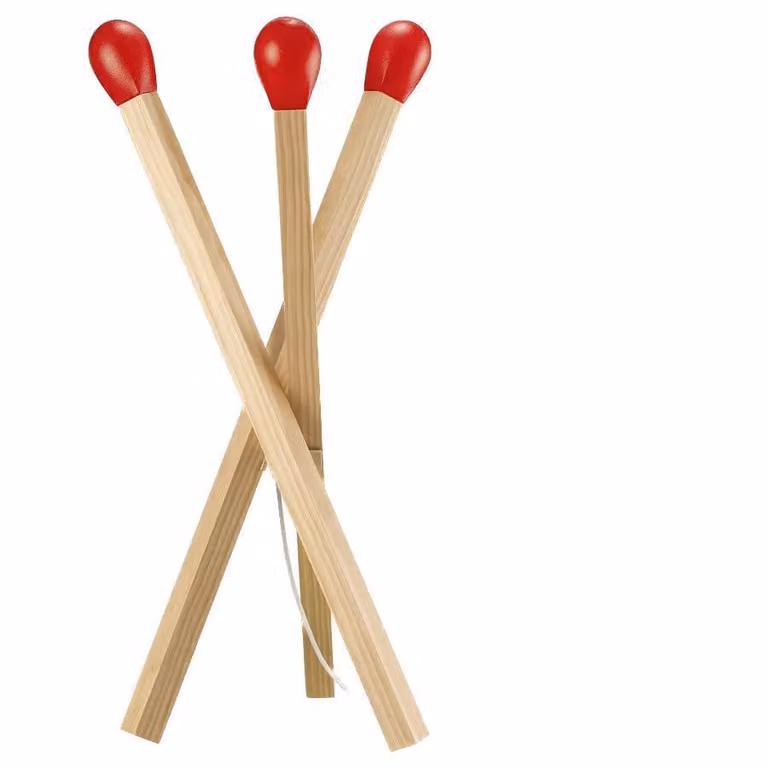 IKEA STRÅLA Lampada da terra LED in legno - Lampada con design a fiammifero