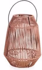 Lampada da tavolo TAIKI Bizzotto rossa in rattan e metallo L: 25,5 cm, H: 33 cm