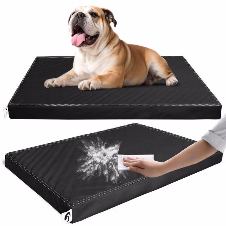 Cuccia per cani di taglia media, impermeabile, colore nero, dimensioni: 71 cm di lunghezza x 48 cm di larghezza x 7 cm di altezza