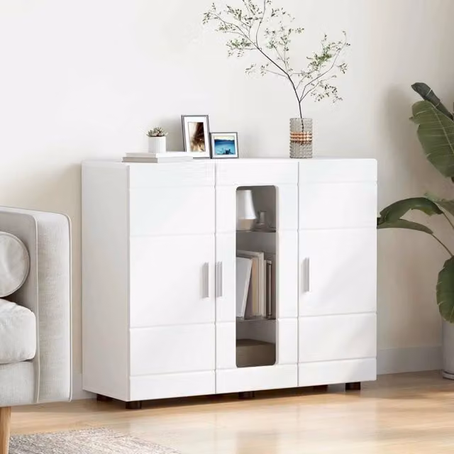 Armadio moderno vidaXL in legno MDF bianco per camera da letto o ufficio L: 88,5 cm, P: 30,5 cm, H: 70,0 cm