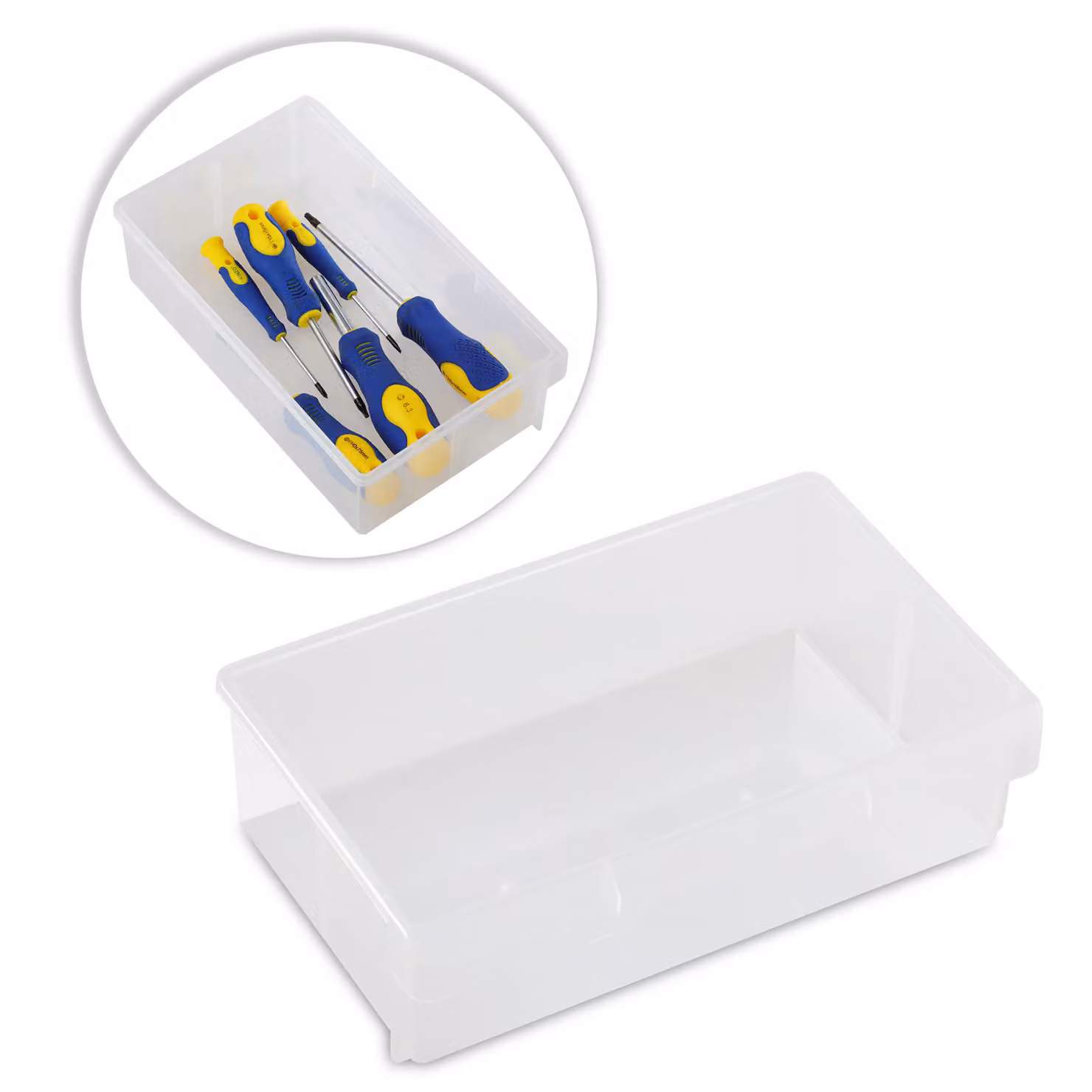 Organizzatore portaminuterie Monzana in plastica multicolore con 4 scomparti L: 29,5 cm, P: 19,5 cm, H: 16 cm – 4