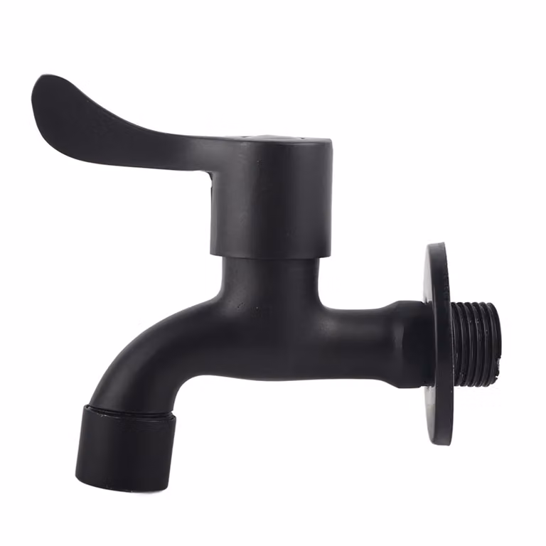 Rubinetto della lavatrice, rubinetto dell'acciaio inossidabile, rubinetto nero della lavatrice, rubinetto dell'acqua del giardino, rubinetto dell'acqua