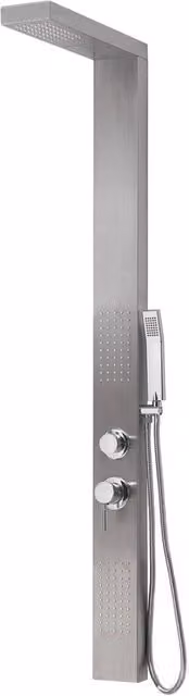 Cascade 00 pannello doccia multifunzione in acciaio inox spazzolato
