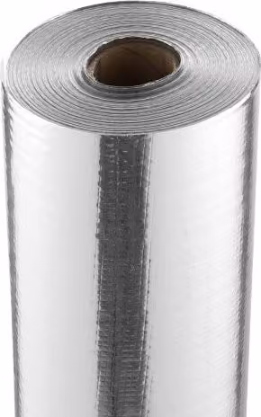 VEVOR Rotolo di Isolamento Riflettente Doppio in Alluminio e Tessuto PE, Barriera Radiante Argentata per Finestre e Camper, L: 122 cm, P: 7620 cm