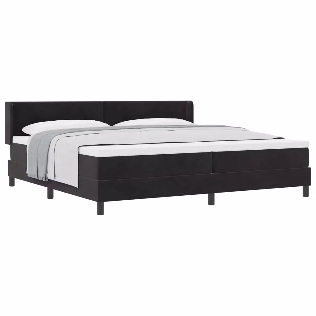 Letto ibrido con testiera in velluto nero vidaXL L: 200 cm, P: 200 cm, H: 280 cm – 2