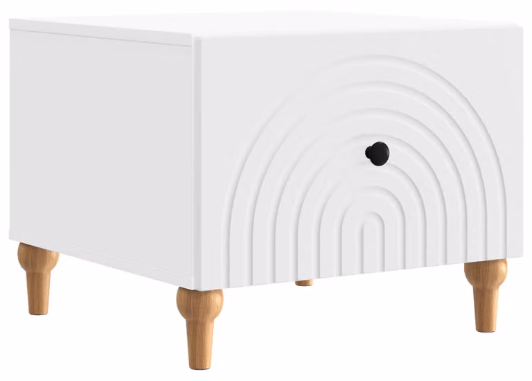 Tavolino da salotto Bianco 49 x 50 x 40 cm Legno ingegnerizzato
