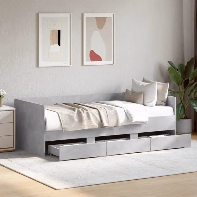Divano Letto con Cassetti senza Materasso 90x200 cm 3280821