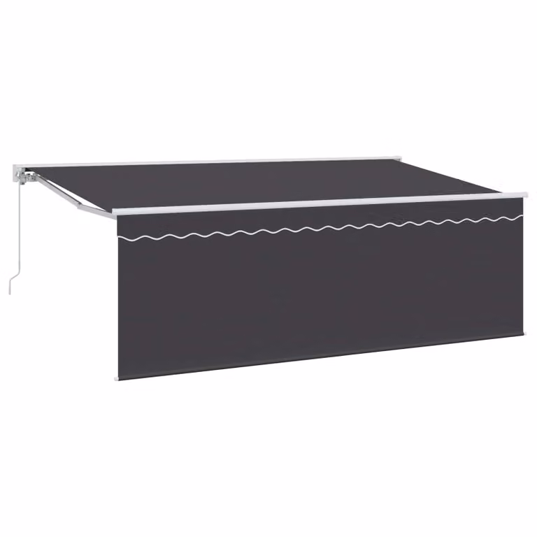 Tenda retrattile vidaXL in poliestere e alluminio, colore antracite, L 400 cm x P 200 cm