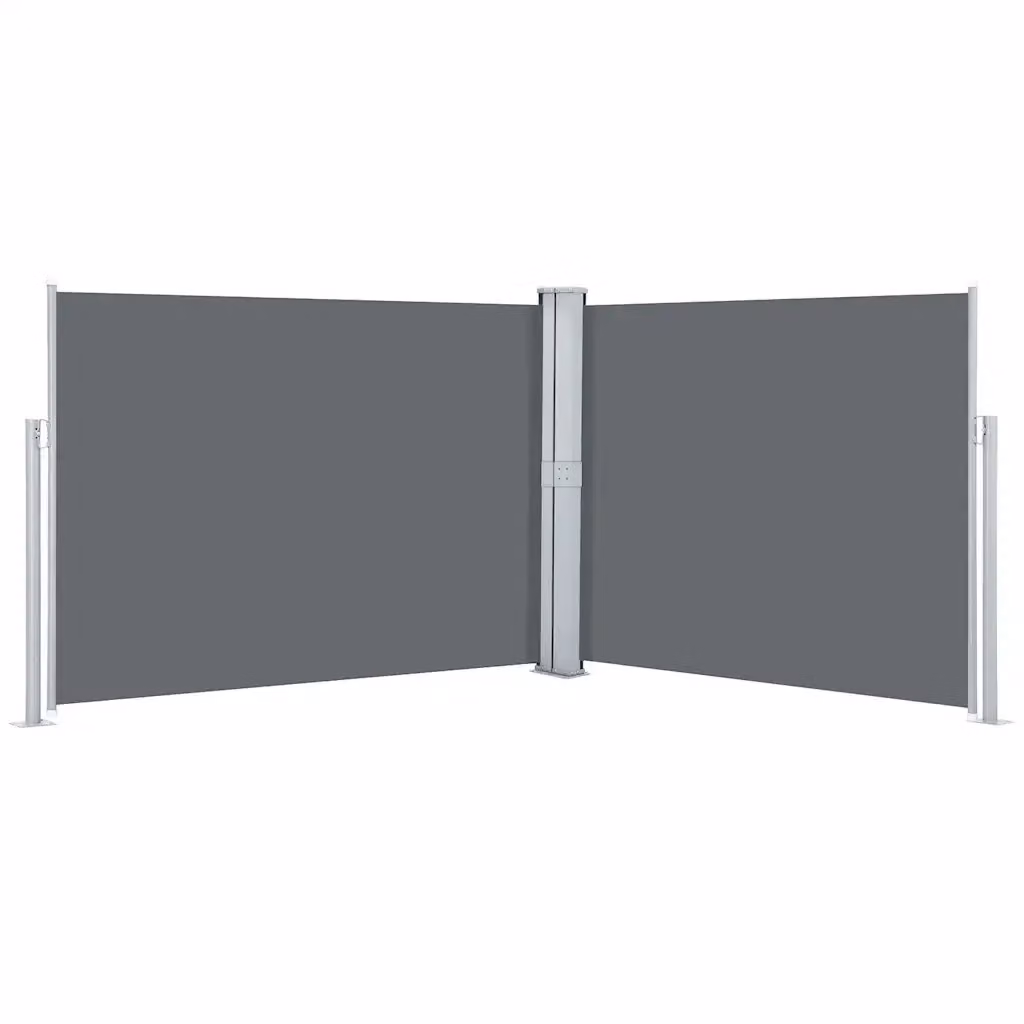 Tenda laterale retrattile parasole per balcone DESIGN IN in poliestere color antracite L: 1000 cm, H: 140 cm – 2