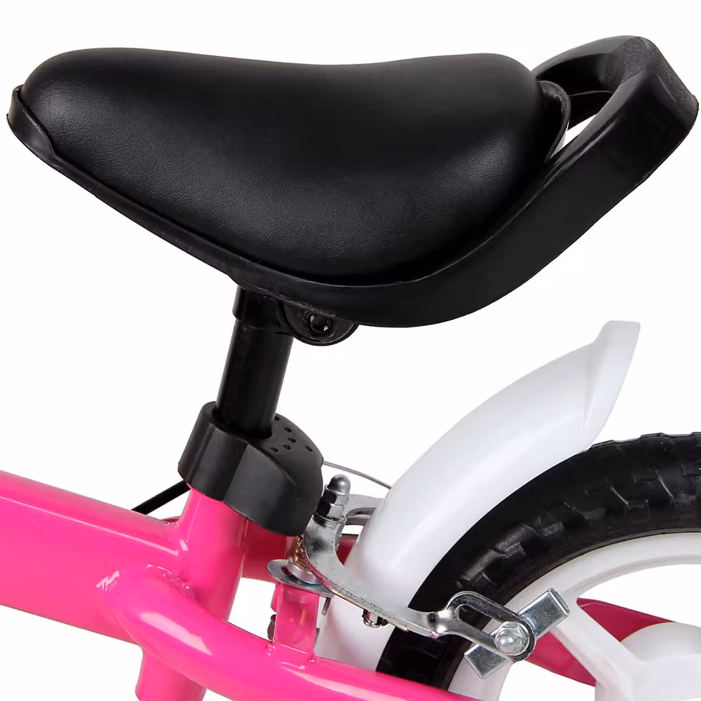Bicicletta per bambini Angelo Spielwerk con freni e altezza regolabile disponibile in nero, rosa o blu – 3