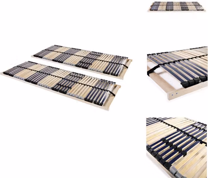 vidaXL Doghe 2 pezzi con 42 doghe 7 zone 70 x 200 cm - Letti e strutture letto