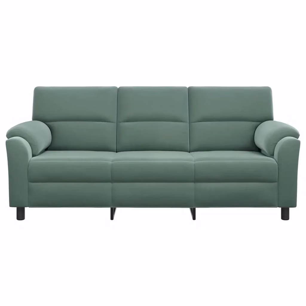 Divano moderno in velluto verde mare vidaXL L: 214 cm, P: 85 cm, H: 93 cm – 2