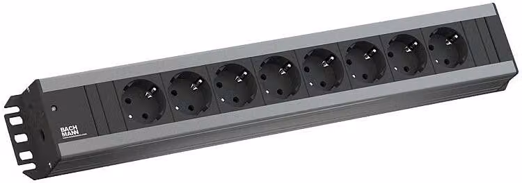 Bachmann 300.007 Innenraum 7AC-Ausgänge 2m Schwarz - Grau Verlängerungskabel (300.007)