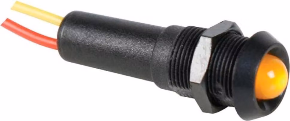 Lampada Led 24V Giallo - Corpo Nero