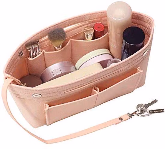 Organizer per borsa Tas, tasche interne per borse con gancio per chiavi, 8 colori (rosa, grande)