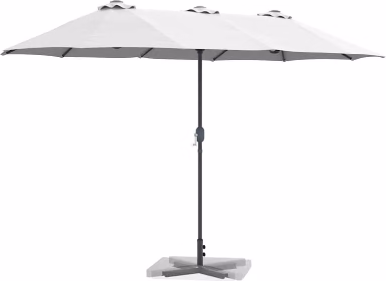 Ombrello da giardino Sabbia 370 x 197 x 239 cm
