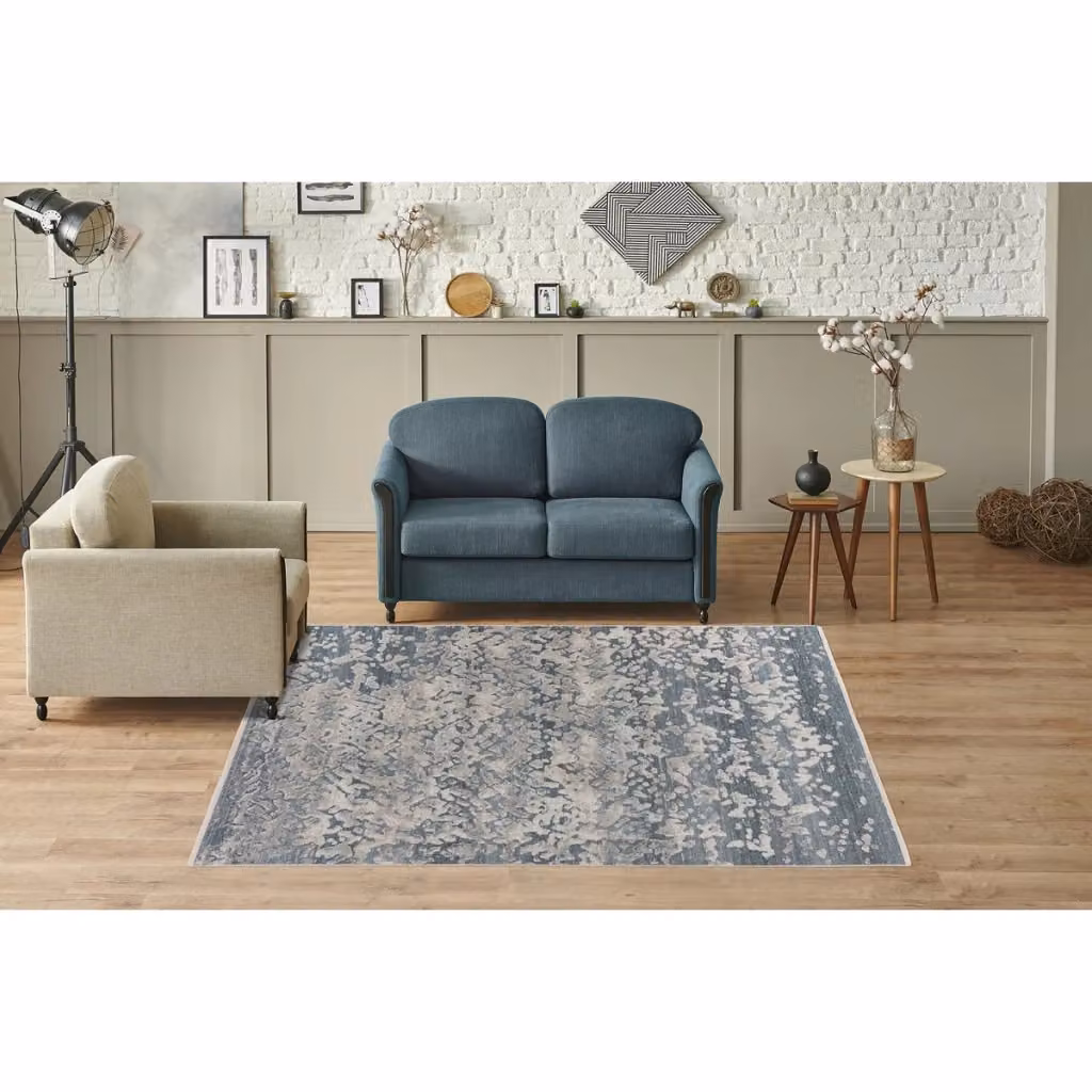 Tappeto rettangolare moderno in stile orientale KENDRA HOME, colore antracite, grigio e beige, L: 120 cm, P: 170 cm – 2