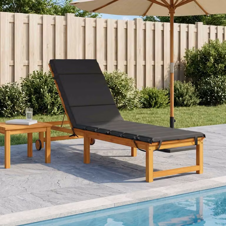 vidaXL Cuscino per Lettino GEMERT in Poliestere Antracite con Rivestimento Lavabile e Resistente ai Raggi UV