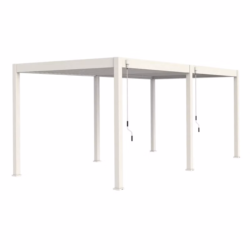 Pergola bioclimatica autoportante Ombréa VS Bianco L: 6 m, P: 3 m – 2