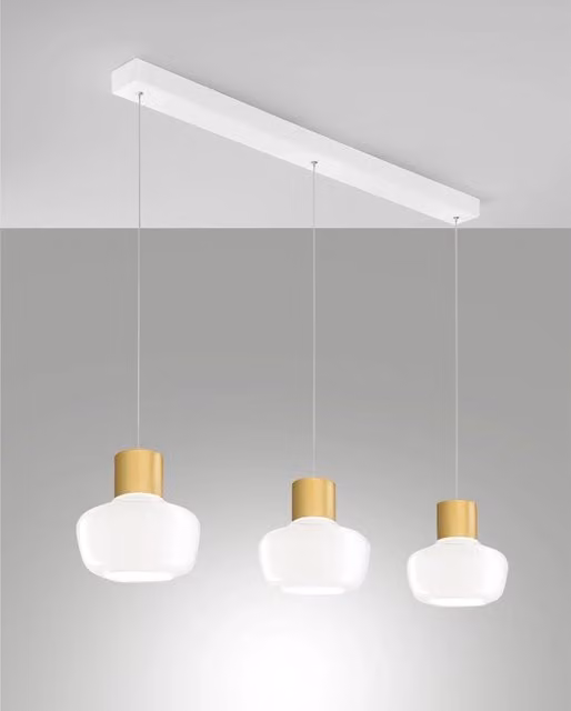 Kino Sospensione Bianco 3Luci Lin.