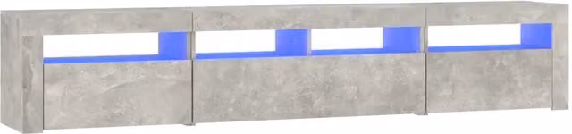 Mobile TV | Armadietto TV | Mobile Porta TV con Luci LED Grigio Cemento 210x35x40 cm
