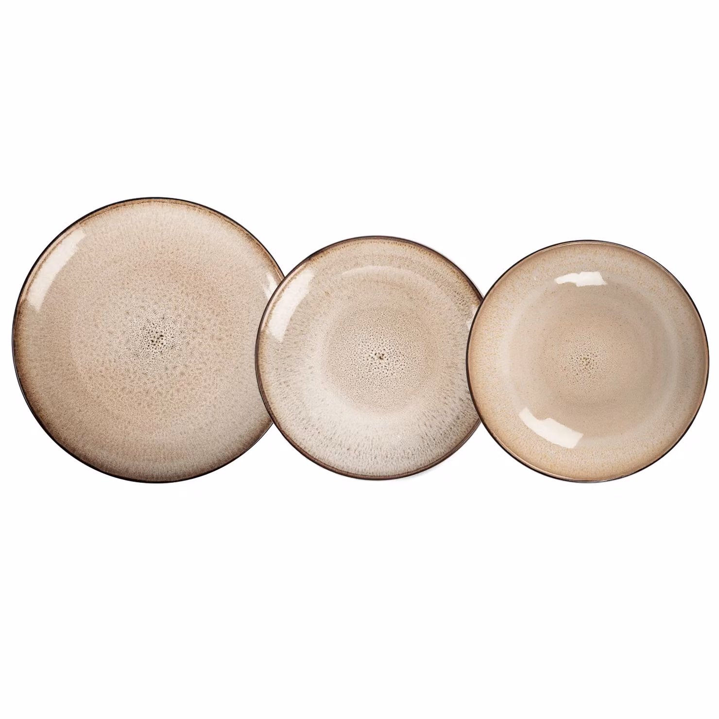 Servizio di piatti Gusto Casa in stoneware Reactive Beige, 18 pezzi – 1