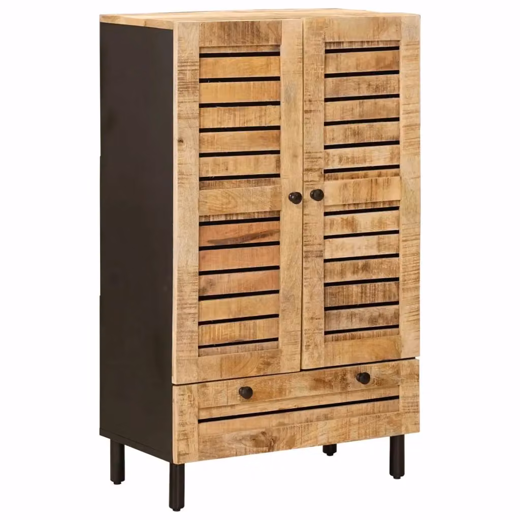 Armadio di stoccaggio moderno in legno di mango marrone vidaXL L: 60 cm, P: 33 cm, H: 100 cm – 2