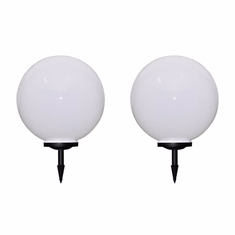 The Living Store Luci da sentiero 2 pz. LED 50 cm con picchetto a terra