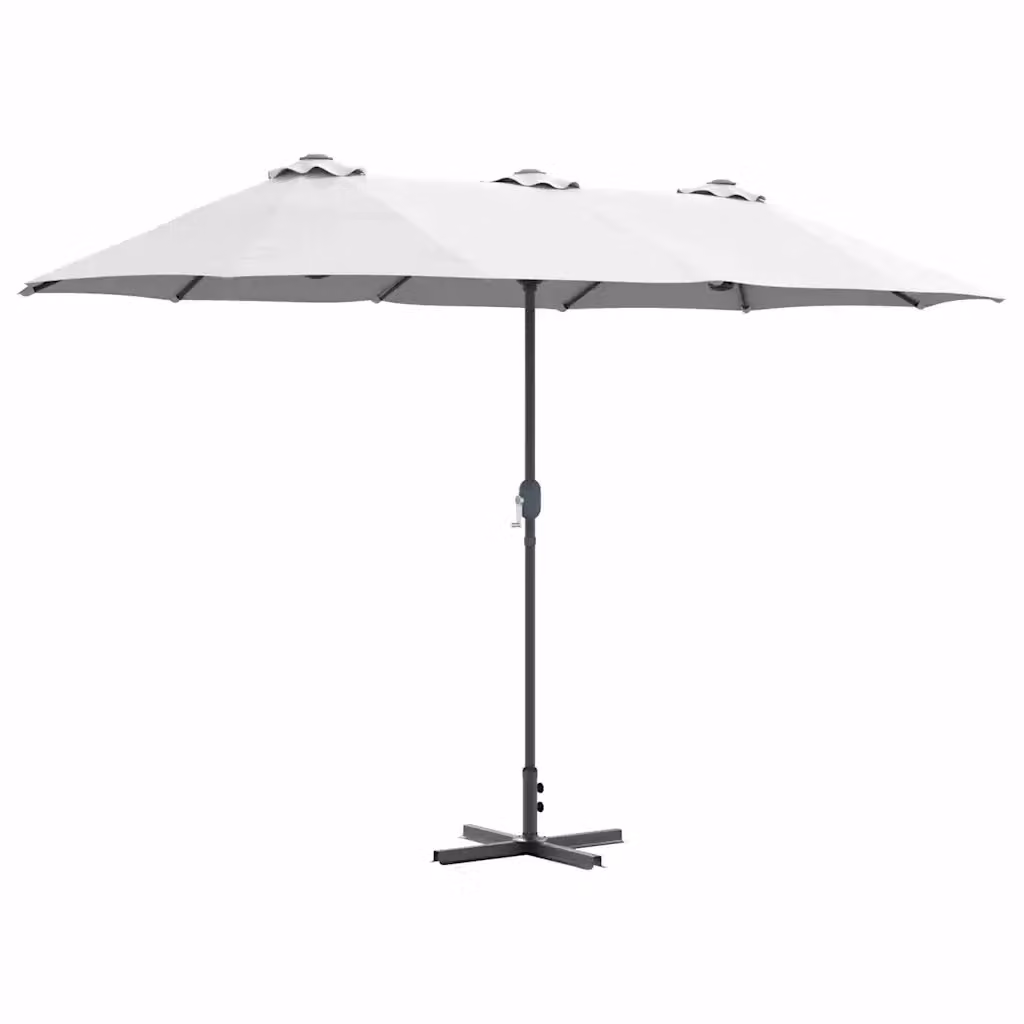 Ombrellone da giardino e spiaggia DESIGN IN in alluminio e poliestere colore Sabbia L: 370 cm, P: 197 cm, H: 239 cm – 2