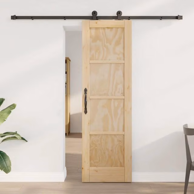 Porta scorrevole moderna vidaXL ORKDAL in legno di pino marrone L: 61 cm, H: 198,5 cm