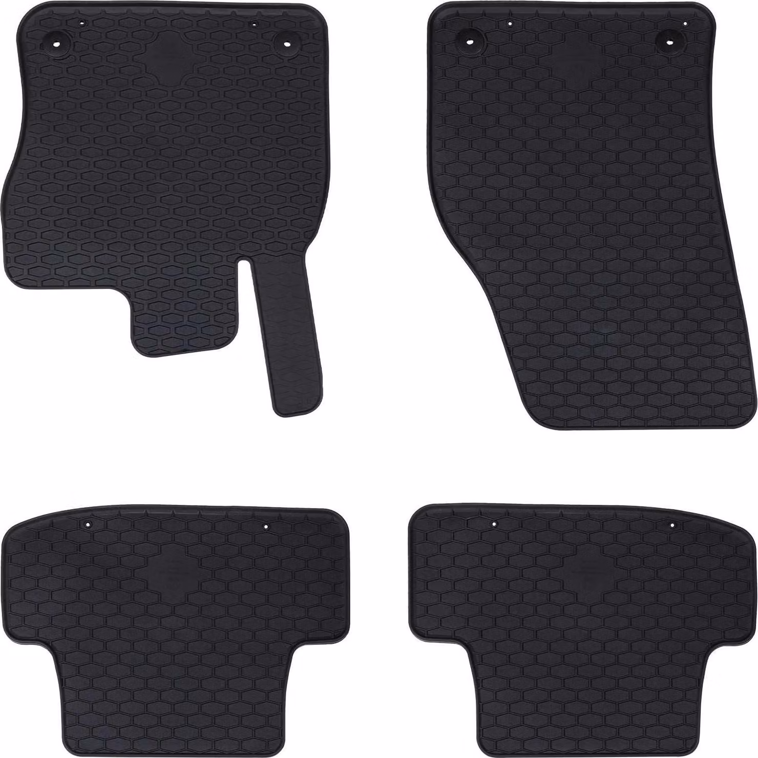 Tappetino per Auto 4 pcs Nero adatto per AUDI Q2 2017 Gomma