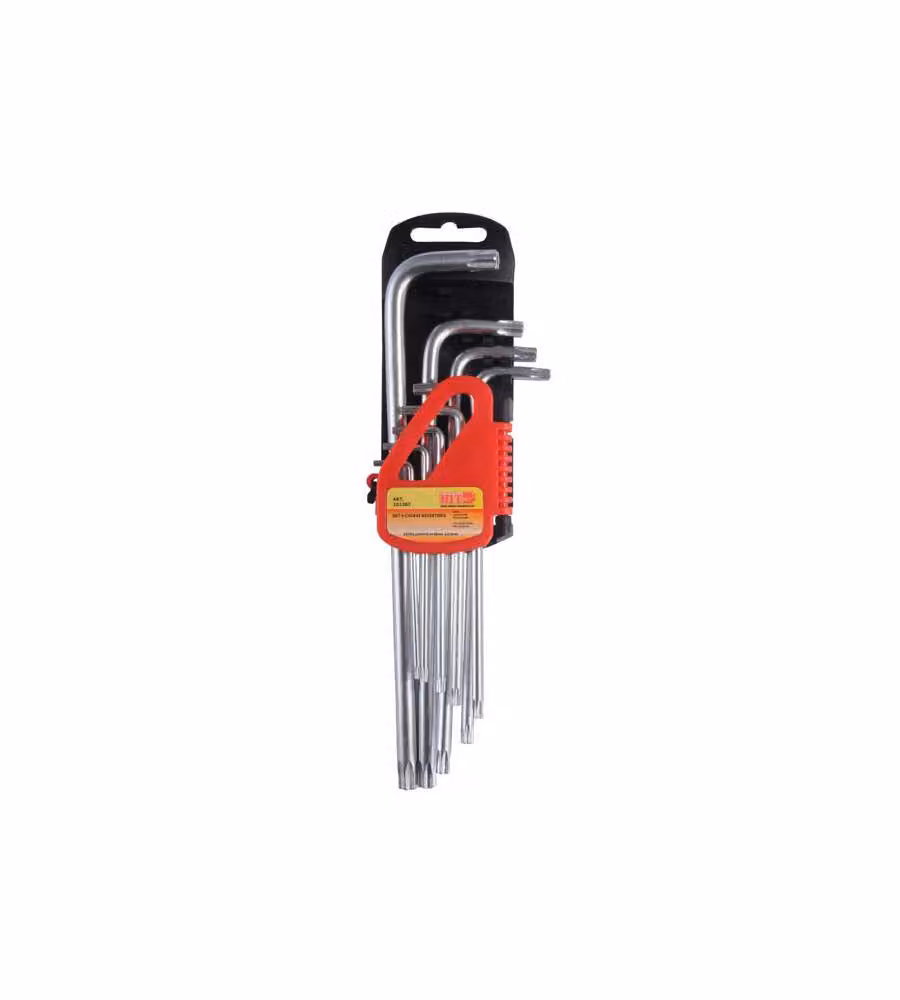 Chiavi Torx T10/T50 Pz 9 C/Foro Lunghe         Hit