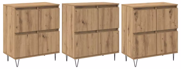 Sideboards 3 pcs Rovere artigianale