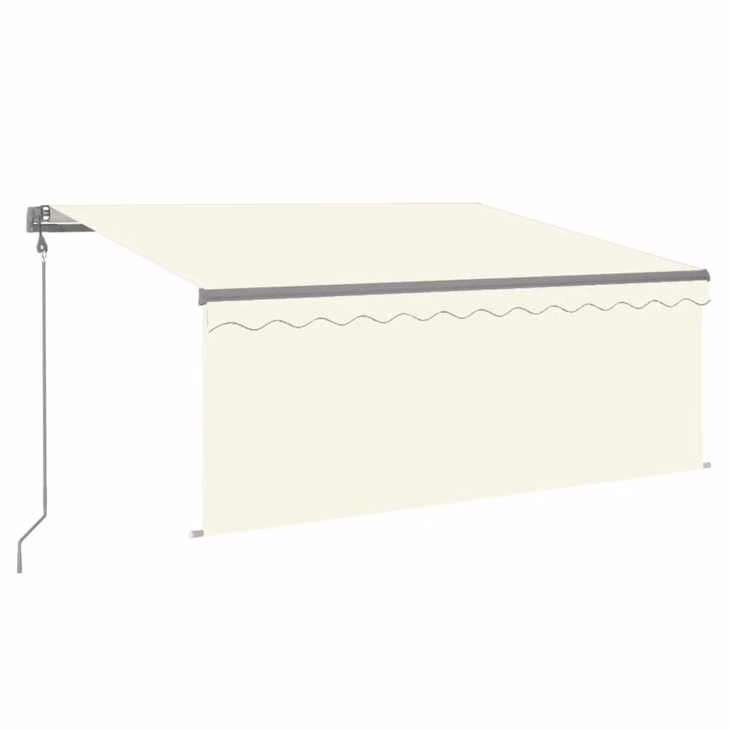 Tenda Automatica con Parasole LED e Sensore Vento 3x2,5m Crema