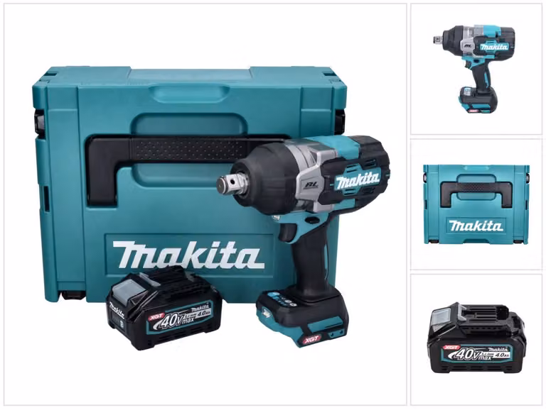 Makita TW 001 GM101 Avvitatore a impulsi a batteria 40 V max. 1800 Nm Brushless XGT + 1x batteria ricaricabile 4,0 Ah + Makpac - senza caricabatterie