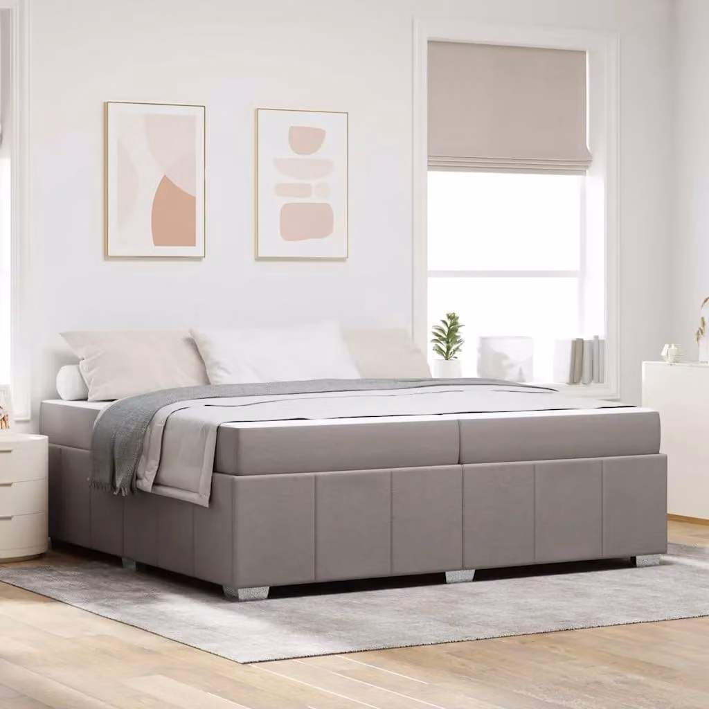 Struttura del letto Talpa vidaXL in tessuto con doghe in legno, 200 x 200 cm – 1