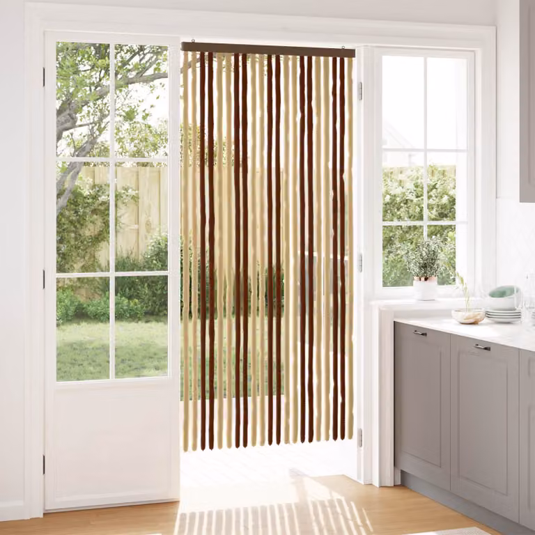 vidaXL Tenda per insetti in chenille Marrone e Beige L: 90 cm, P: 200 cm