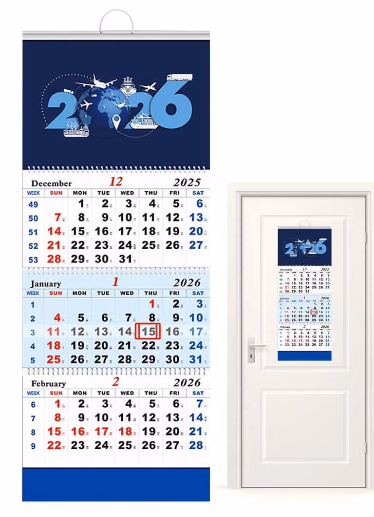 Calendario mensile 2026-2027 da appendere