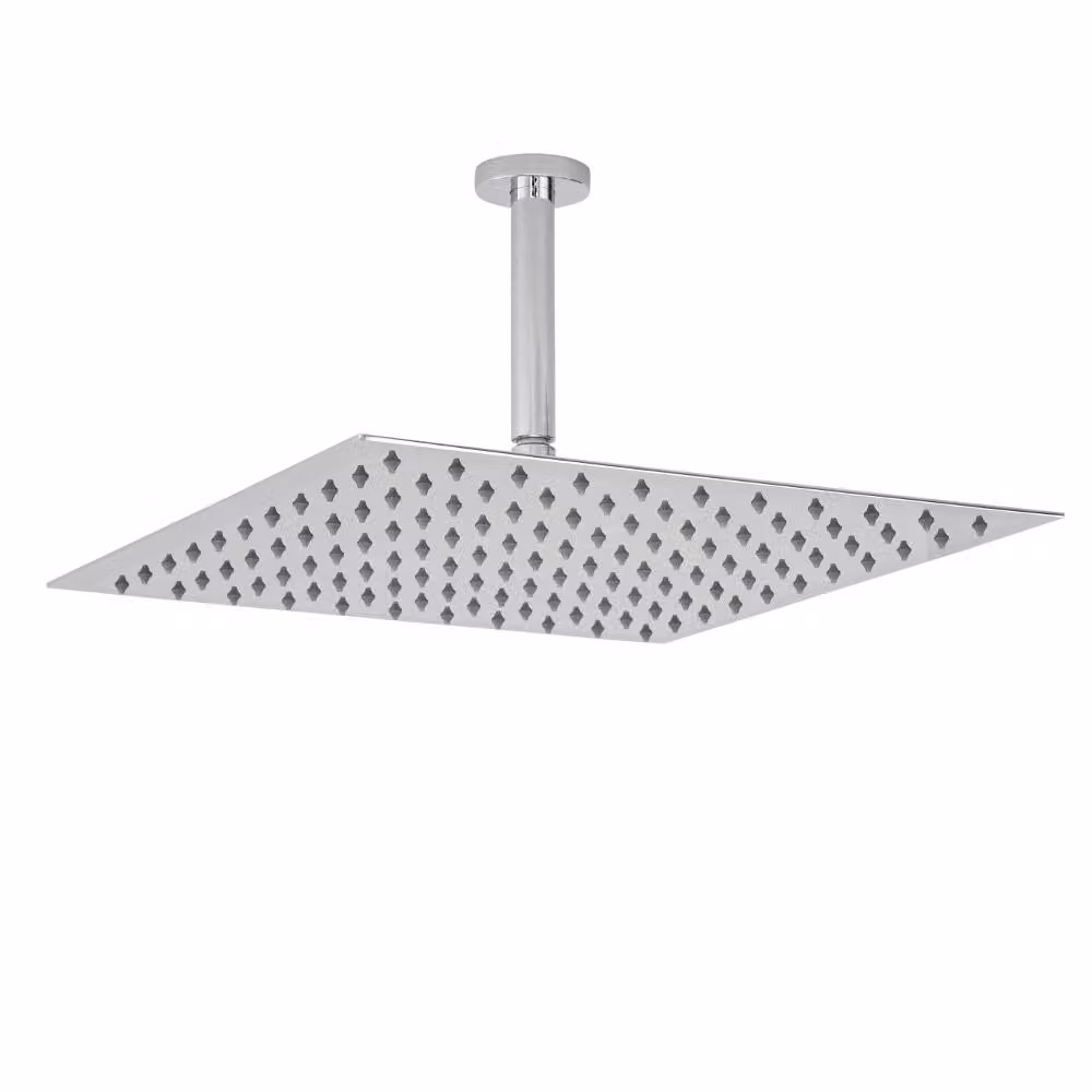Soffione Doccia Quadrato Ultrasottile con Braccio 400 x 400mm - Arvo