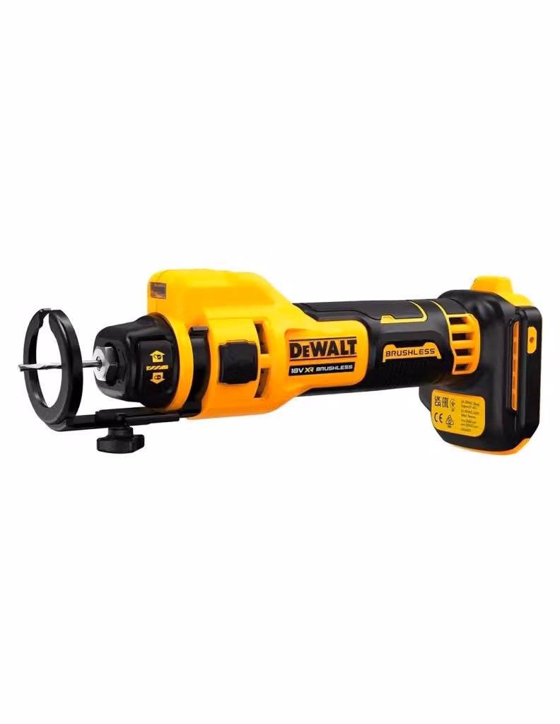 Sega da taglio per cartongesso DeWALT DCE555E1-SK gialla con batteria ricaricabile 1,7 Ah Powerstack e caricabatterie DCB1104 – 2
