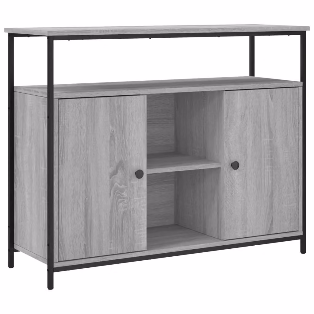 Credenza Buffet Armadio da Cucina e Soggiorno Design Mania Grigio L: 100 cm, P: 35 cm, H: 80 cm – 2