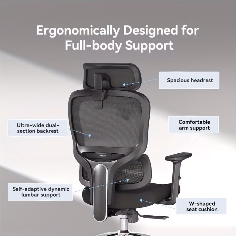 Sedia ergonomica da ufficio - Sedia per ufficio - Sedia da computer - Sedia da lavoro - Sedia da gaming - Altezza regolabile