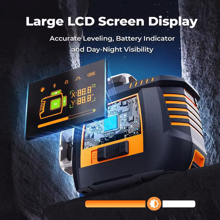 Livella laser a raggio verde a 12 linee - 3 x 360° - Autolivellante