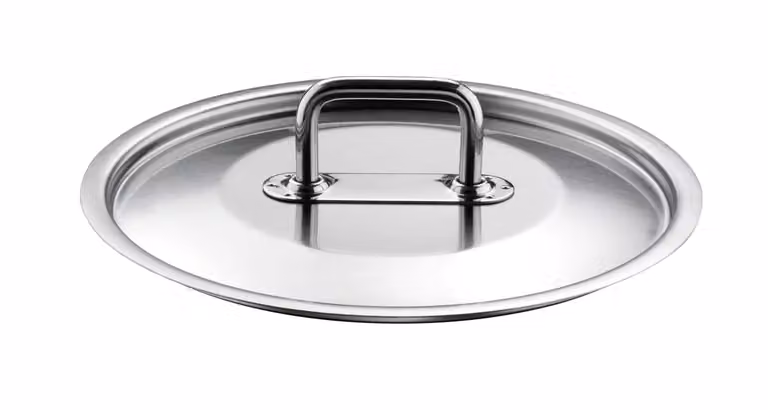 Coperchio piano in acciaio inox, linea Master, diam.30cm