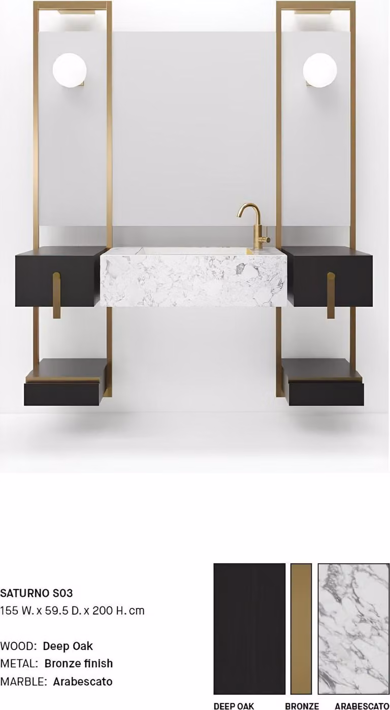 Schwarz Badezimmer Waschbecken Armaturen Badezimmer Möbel Italien Stil