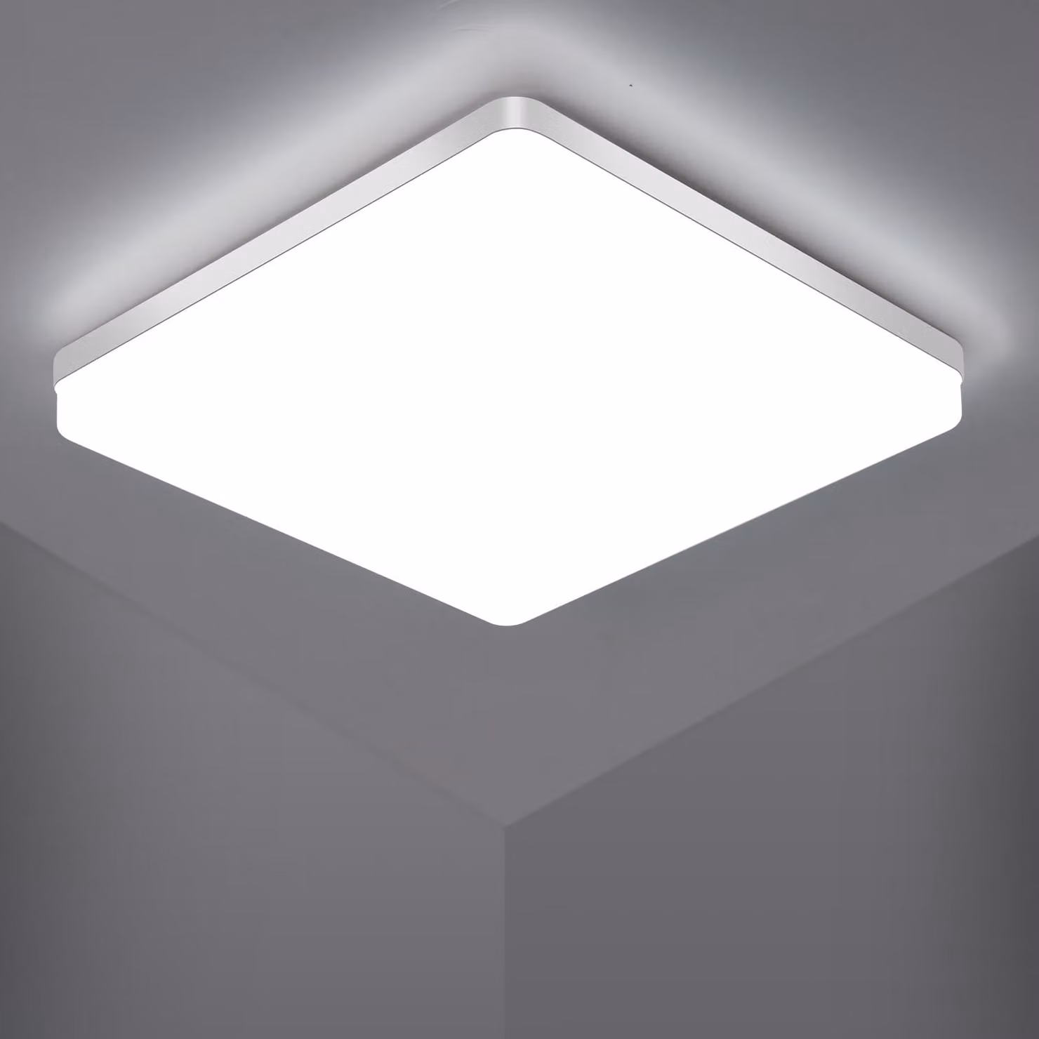 Pannello LED quadrato da soffitto, 48W, grado di protezione IP44, 6500K (bianco freddo), 30cm