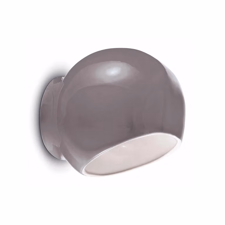 Ferroluce Applique da parete Ayrton, dimmerabile, Alluminio / Grigio / Zincato, Soggiorno / Sala da pranzo, Ceramica, Applique