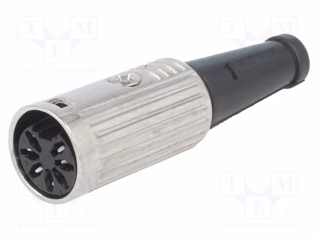 1 connettore dritto DIN, connettore a spina: 7, sistema: 270°, femmina, per cavi 600-0700, connettore DIN