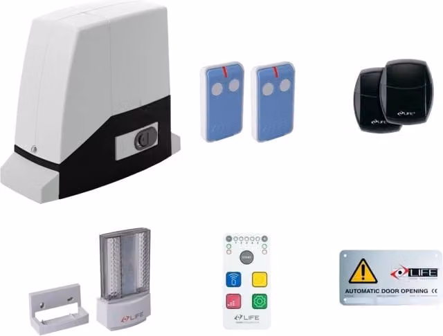Kit per automazione cancello scorrevole Life Setup AC15RM DL 042 Bianco