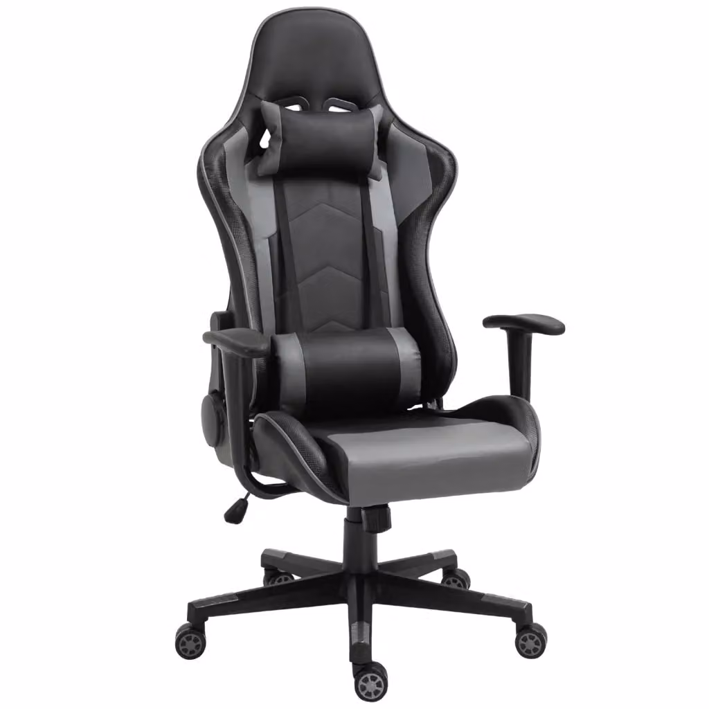 Sedia da ufficio gaming ergonomica girevole Minimal in similpelle nero L: 67,5 cm, P: 74 cm, H: 126-136 cm – 2